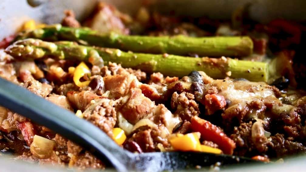 Smoky Moose Meat Skillet dinner