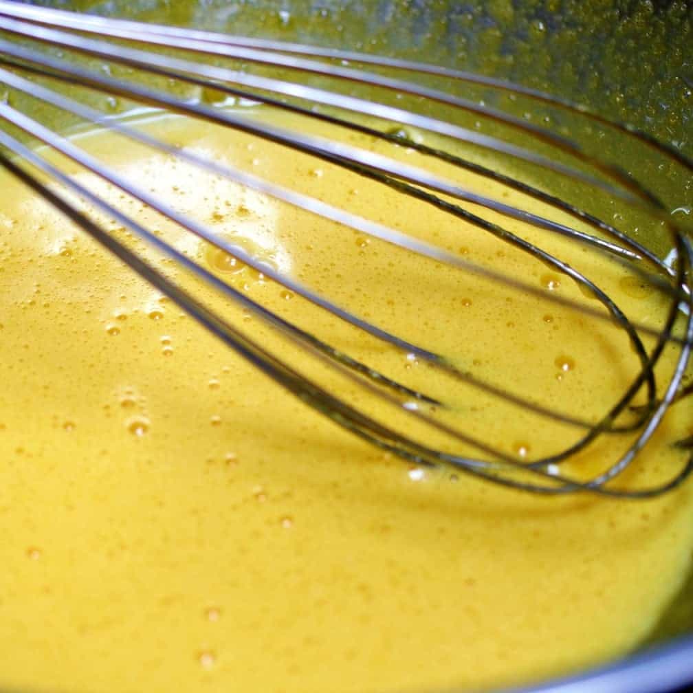 Whisking a custard