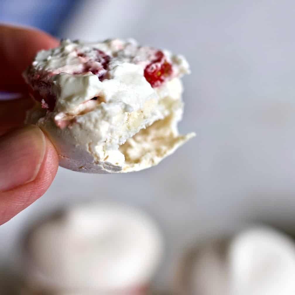 Double stuffed berry Meringues