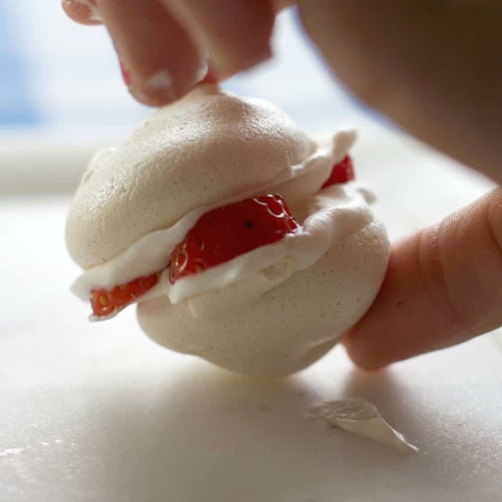 double berry meringues