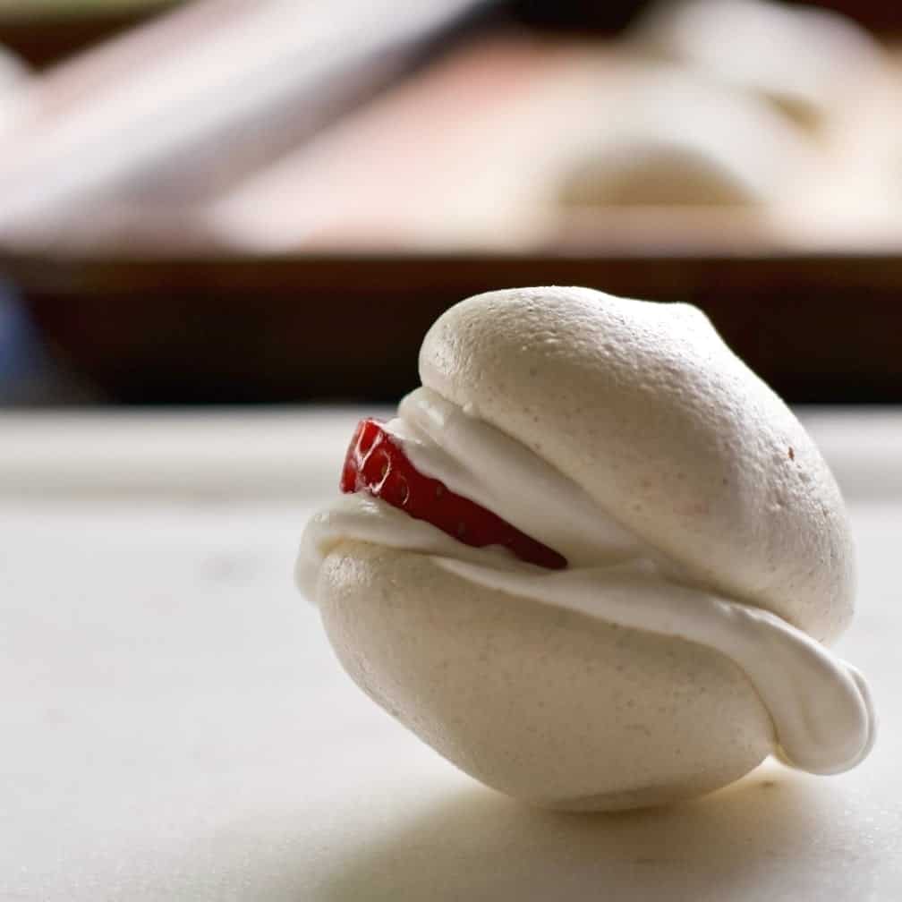 Double Stuffed Berry meringues
