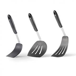 DI ORO - Chef Series FLEX Silicone Spatula 600&ordm;F Heat-Resistant Flexible Silicone Rubber Turner Spatulas (3-Piece Set)