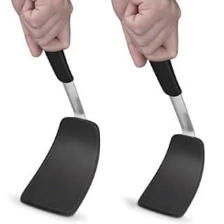 ClearSea Set 2 Flexible Silicone Spatula Heat Resistant up to 600oF Turner Steel Strong Blade Edges for Cooking