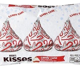 Hershey's Kisses with Candy Cane Flavored White Chocolate Candy, 10-Ounce Bag