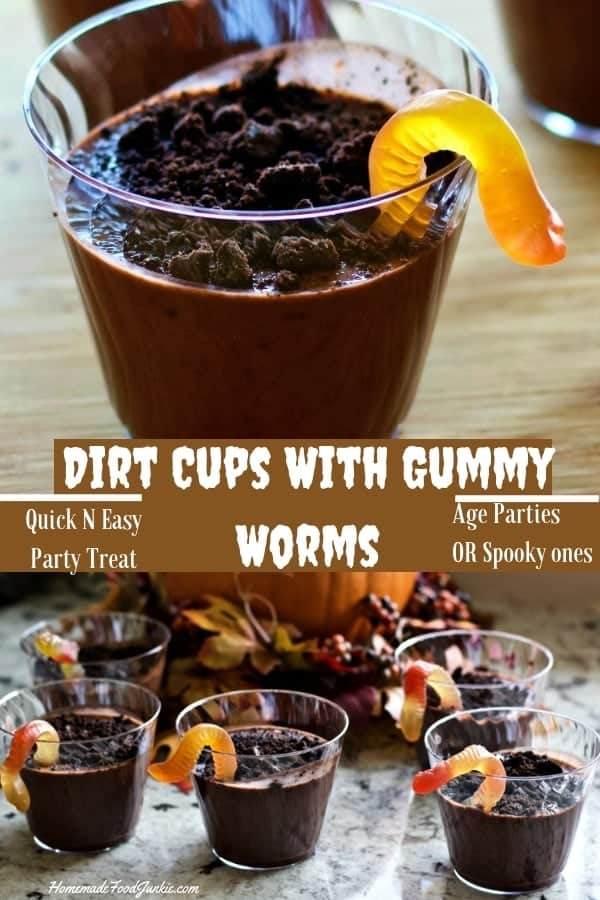 Dirt Cups With Gummy Worms