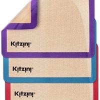 Silicone Baking Mats Set of 3 - Three Half Non Stick Sheet Mat - Large BPA Free Professional Grade Liner Sheets - Perfect Bakeware for Making Cookies, Macarons, Bread and Pastry (3 pack)