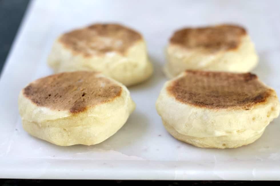  English Muffins with sourdough tang