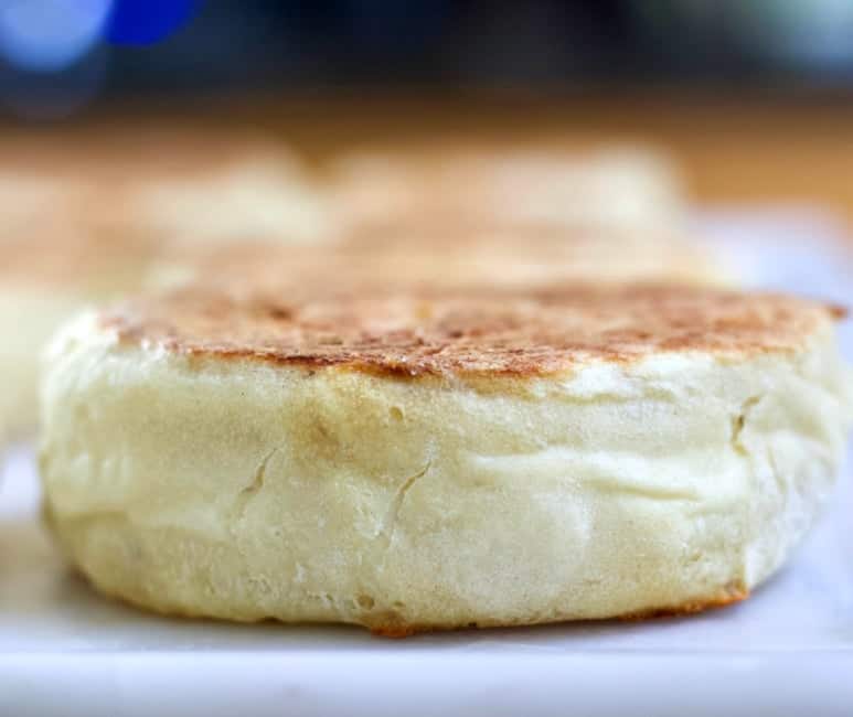 Sourdough English Muffins properly cooked