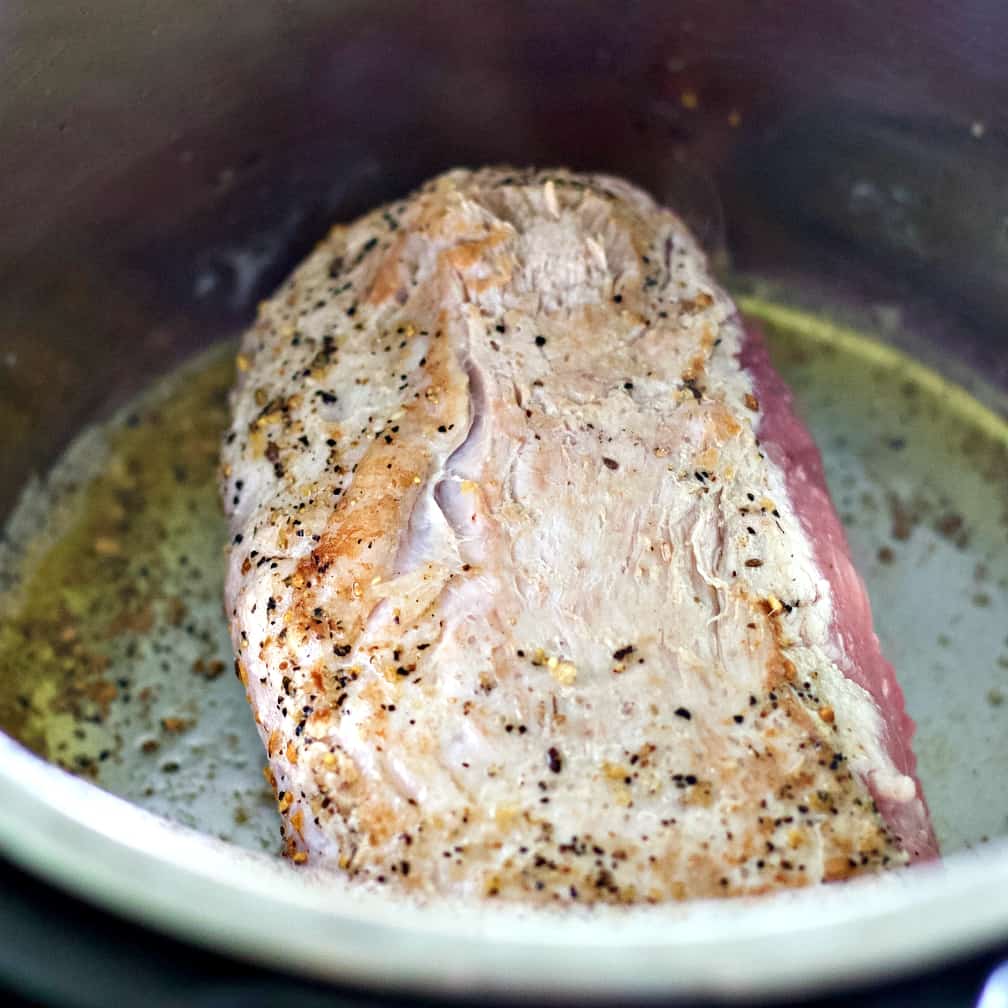 Brown pork roast on ALL sides