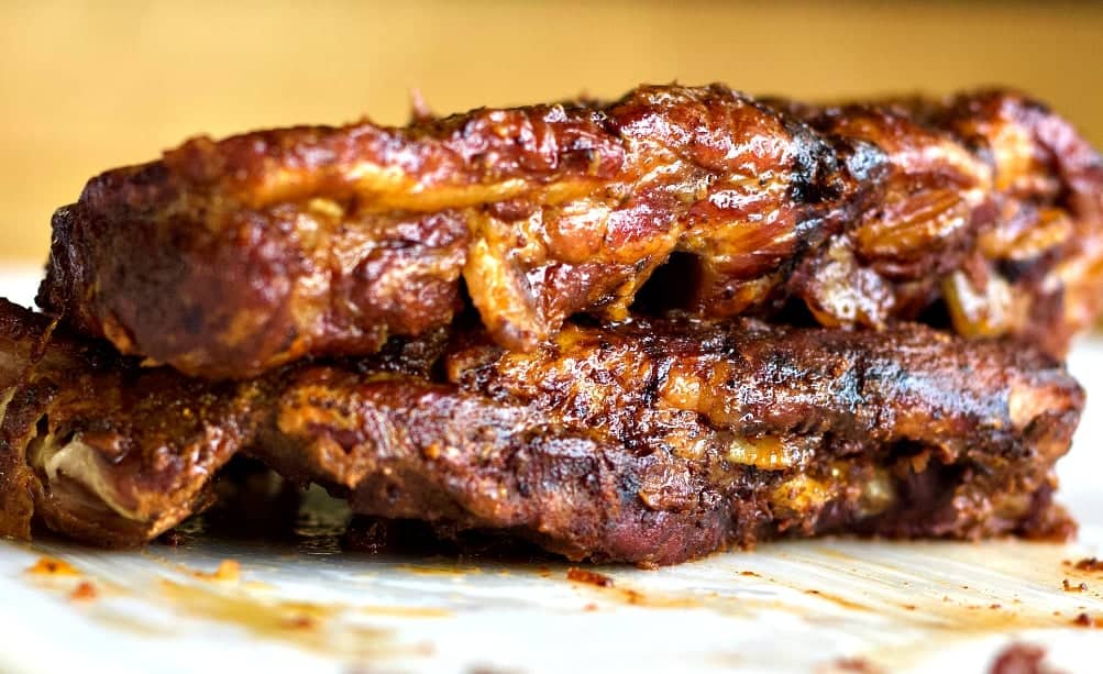 ButcherBox baby back ribs with dry rub.