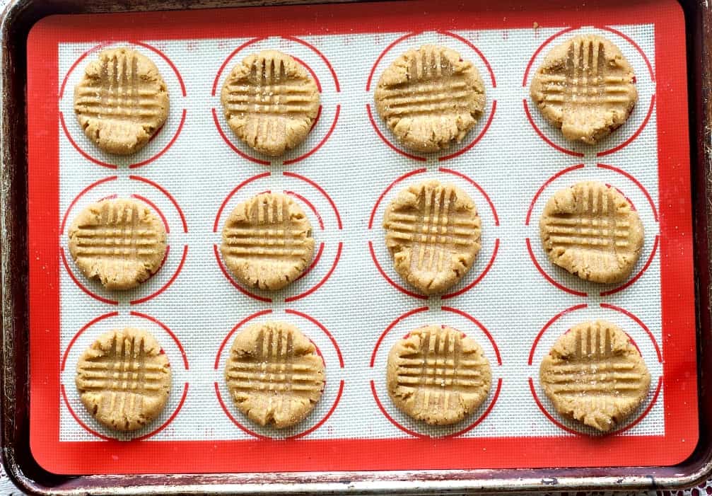 sourdough peanut butter cookies raw