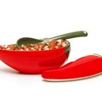 Prepworks by Progressive Salsa Bowl with Spoon - Great for Homemade Salsa and Pico De Gallo, Dips, Party foods, Condiments, Sauces and Toppings