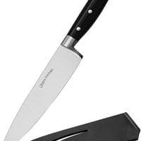 Utopia Kitchen Chef Knife 8 Inches Cooking Knife Carbon Stainless Steel Kitchen Knife with Sheath and Ergonomic Handle - Chopping Knife for Professional Use