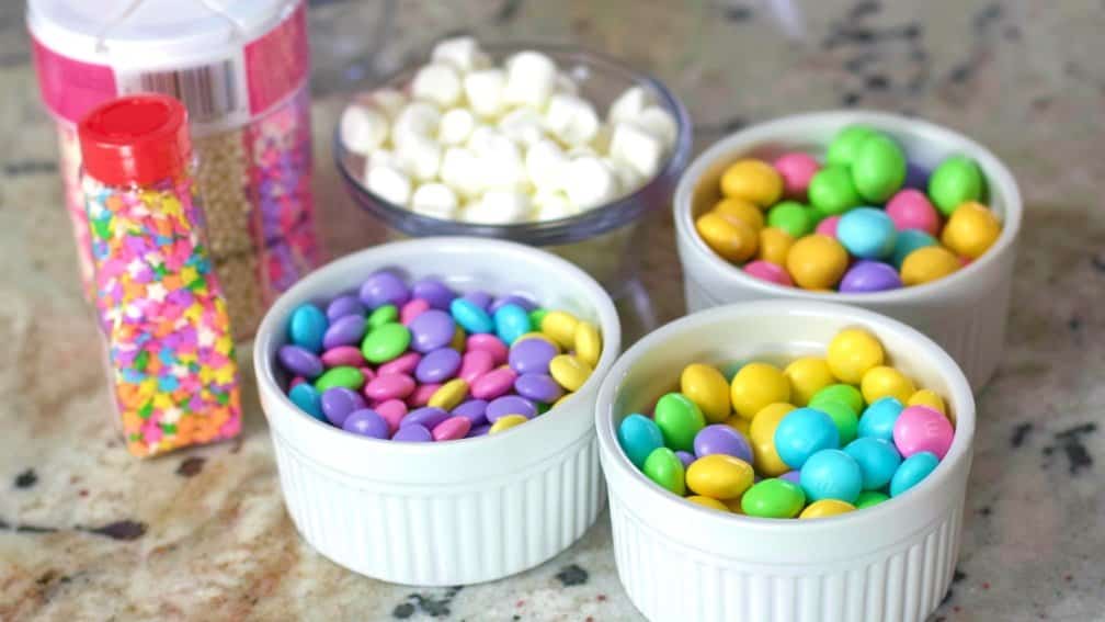 Candy for M&M cookie Bar toppings