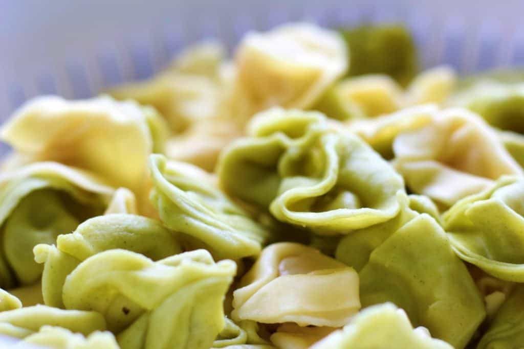Fresh Cheese Tortellini Noodles cooked