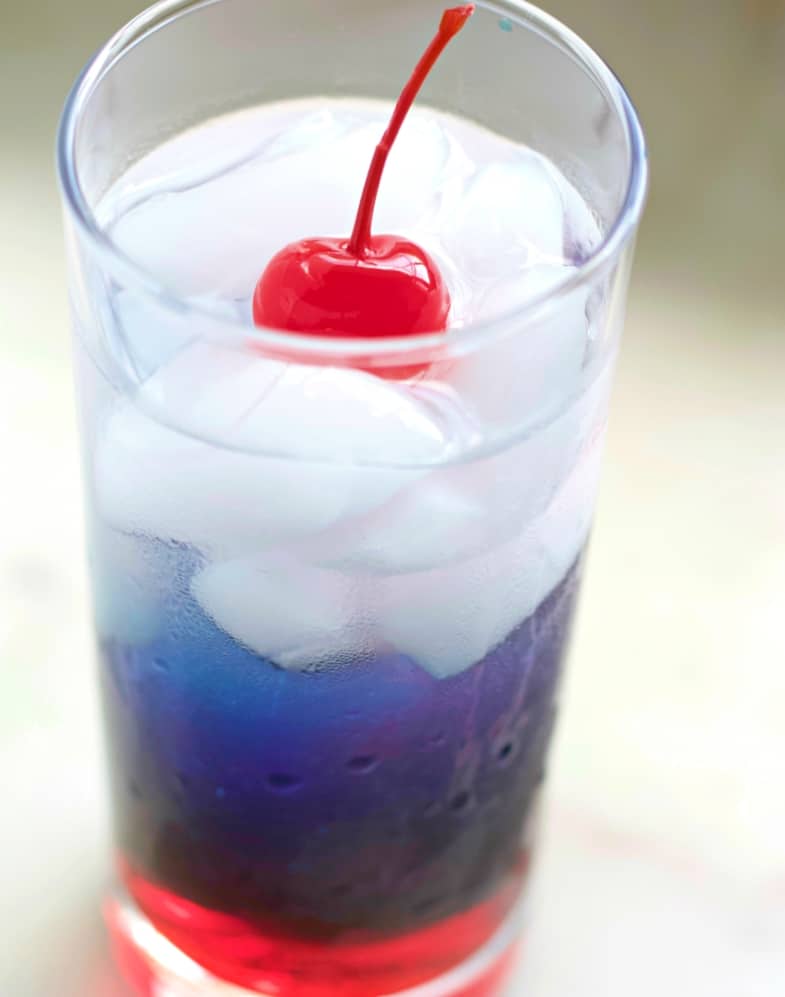 red white and blue vodka drink