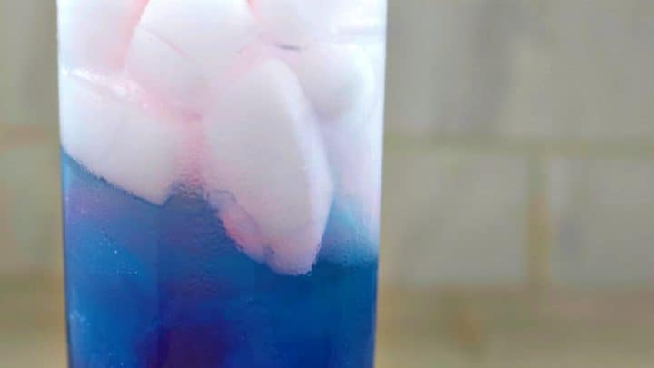 Red white and blue vodka mixed drink