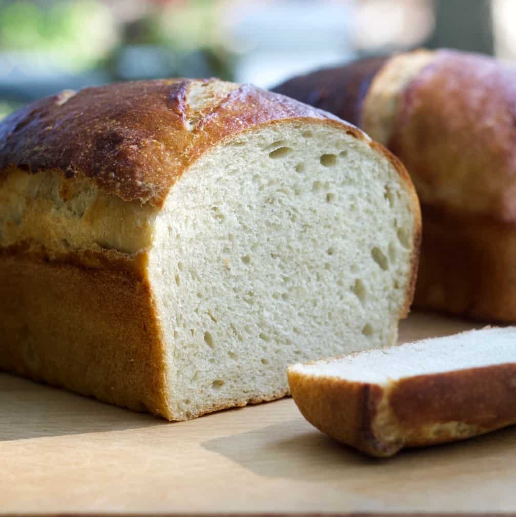 Soft Sourdough Sandwich Bread Recipe 2 Soft Sourdough bread as a loaf-Cut
