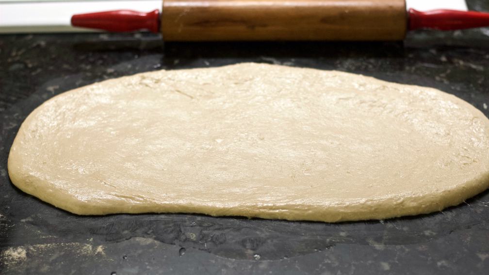 Soft Sourdough Sandwich Bread Recipe 21 degassed dough ready for shaping.