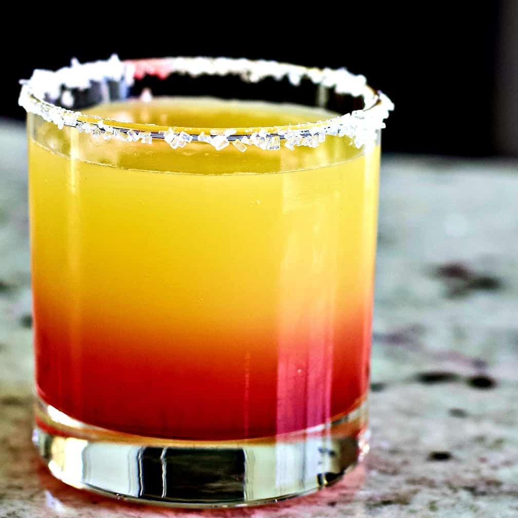 Tequila Sunrise Margarita no ice