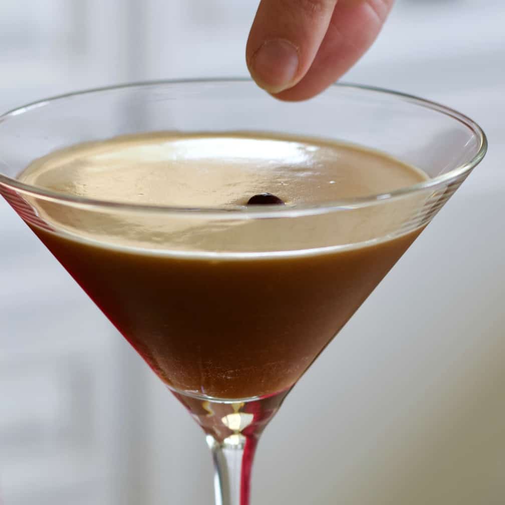 garnish your espresso martini with coffee beans
