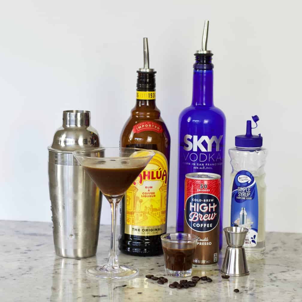 Ingredients for Espresso Martini
