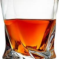 Venero Crystal Whiskey Glasses - Set of 4 Scotch Glasses, Tumblers for Drinking Bourbon, Cognac, Irish Whisky, Large 10oz Premium Lead-Free Crystal Glass Tasting Cups, Luxury Gift Box for Men or Women