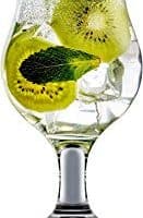 Circleware 44590 Caribbean Daiquiri Wine Beer Glasses, Set of 4, Kitchen Entertainment Dinnerware Drinking Glassware for Water, Juice and Bar Liquor Dining Decor Beverage Gifts, 12 oz, Clear