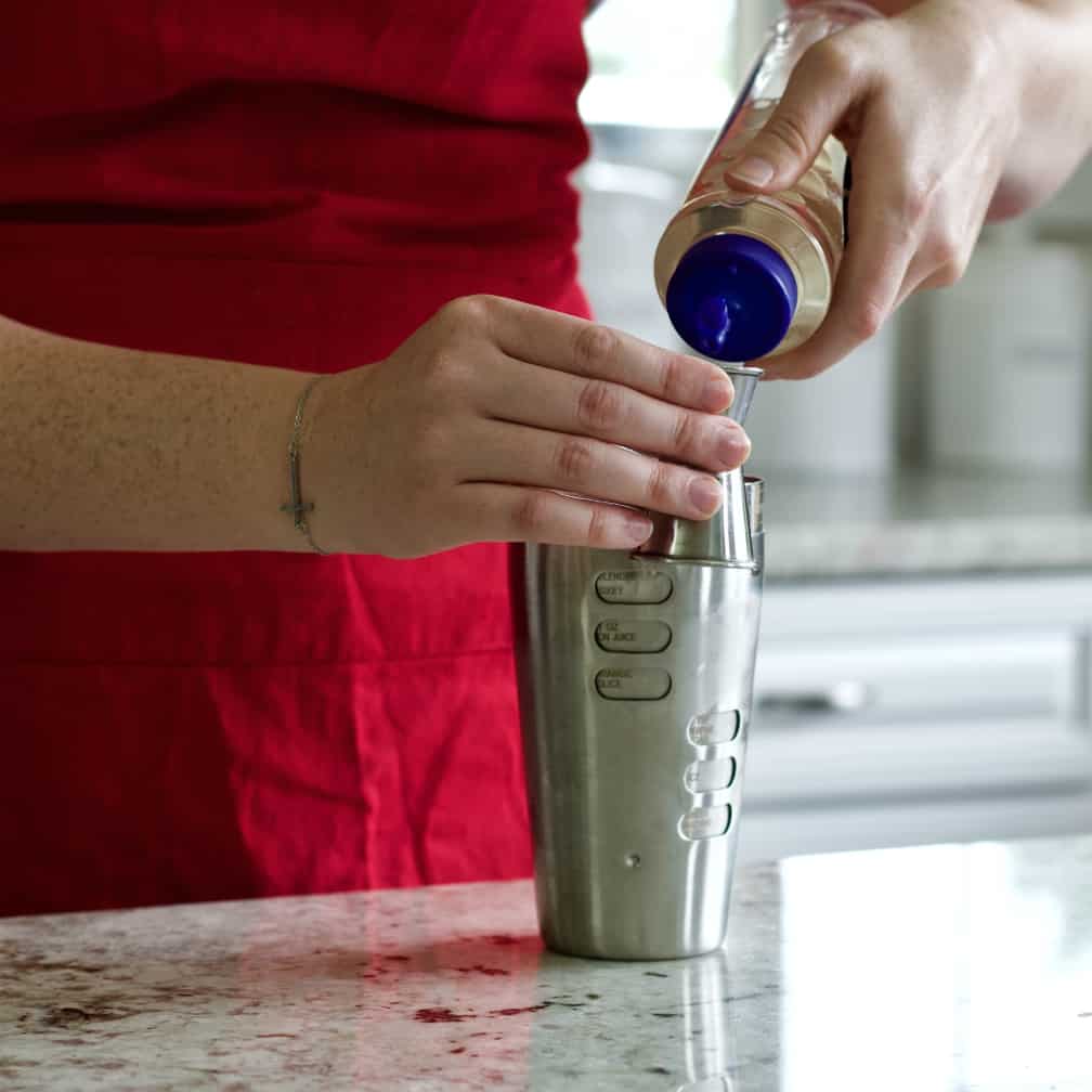 Pour in simple syrup