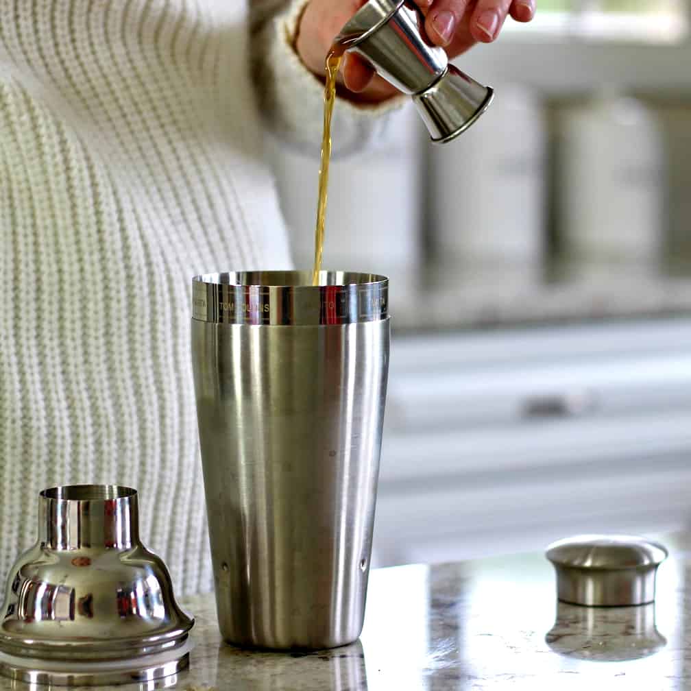 Pouring in the coffee