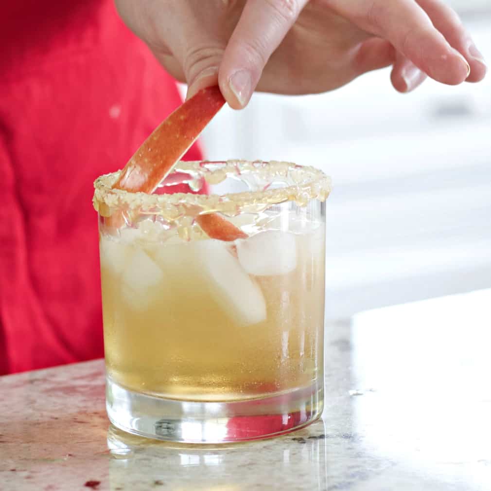 garnish with apple slices