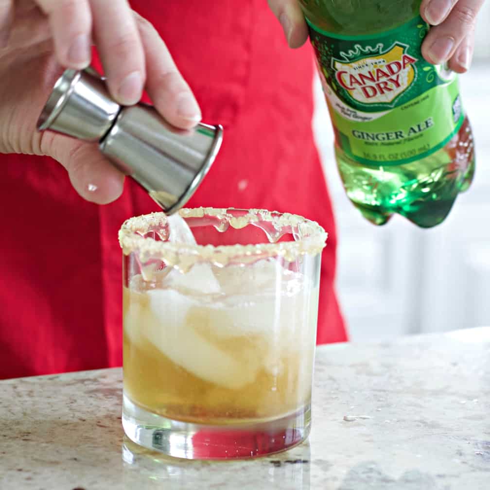 pouring the gingerale