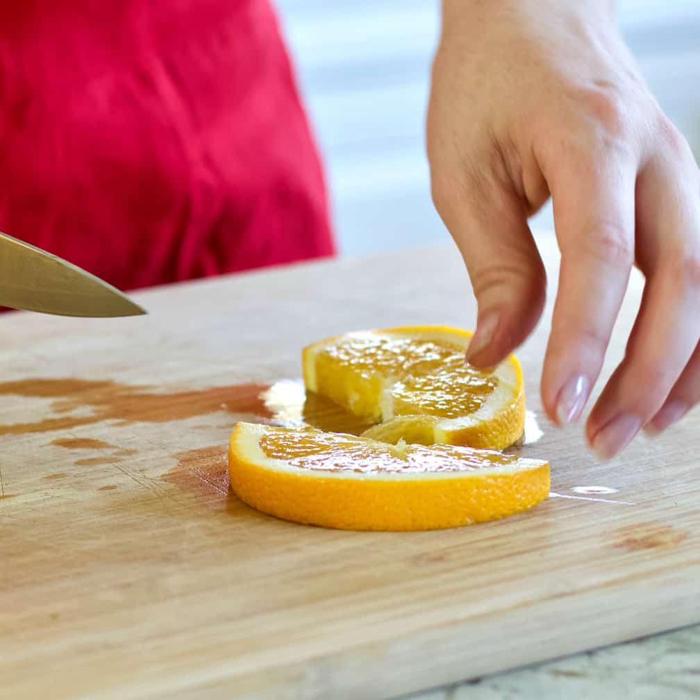 sliced orange for garnishing rum punch