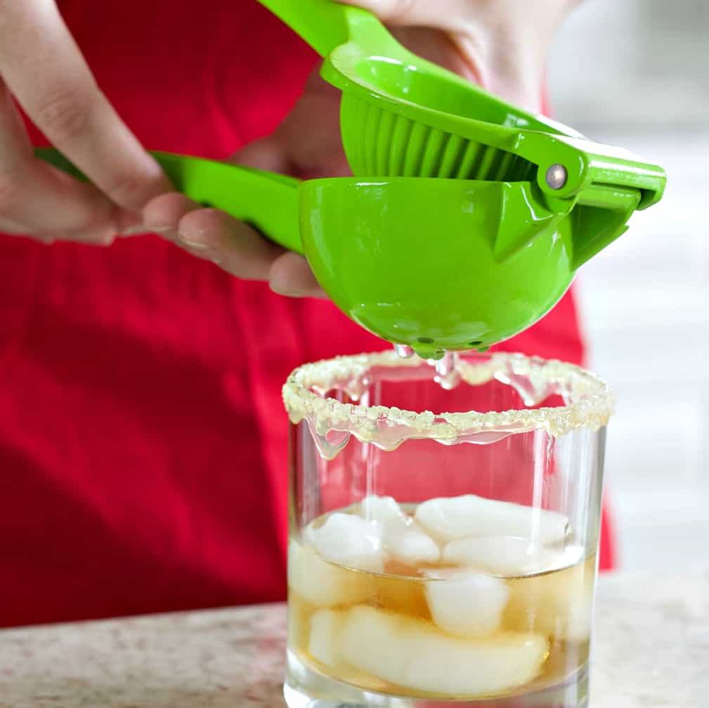 squeezing a lime