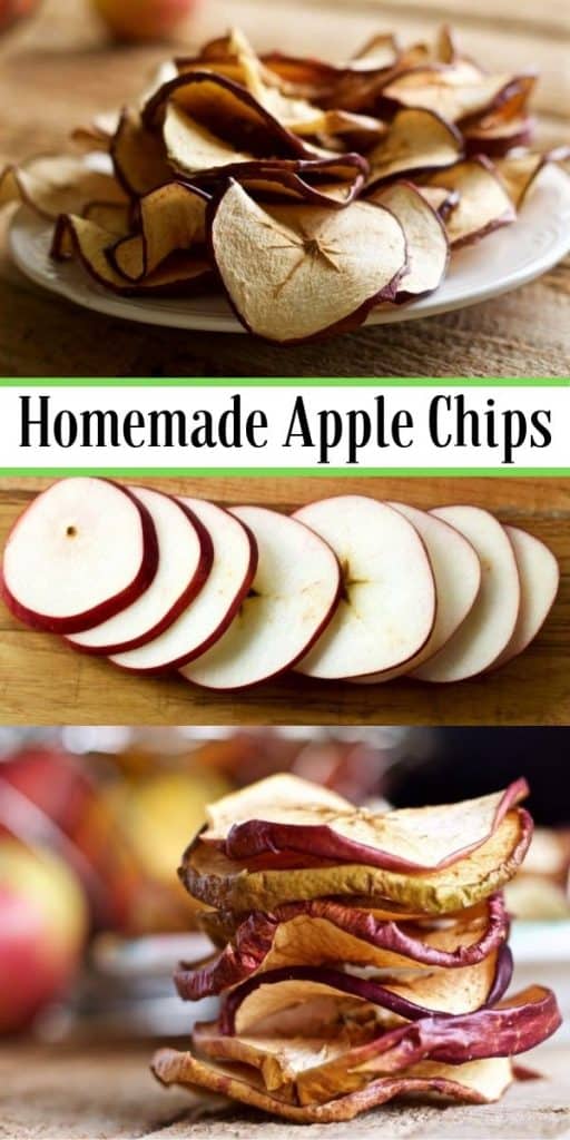 Homemade Apple Chips are easy to make and a wonderful healthy snack for kids. #LunchboxTreats #Healthysnacks #applechips #foodpreservation #Dryingapples