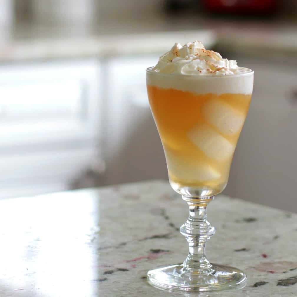 Caramel Vanilla Italian Cream Soda Drink