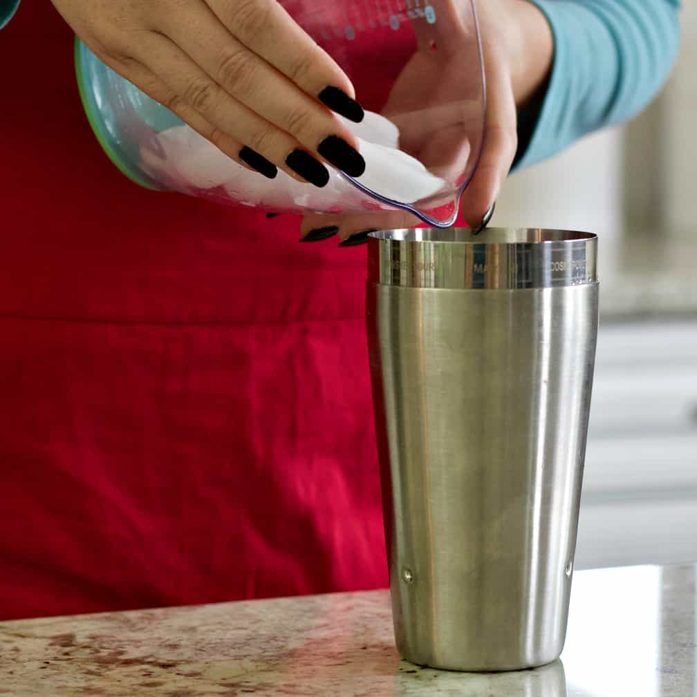 add ice to the shaker