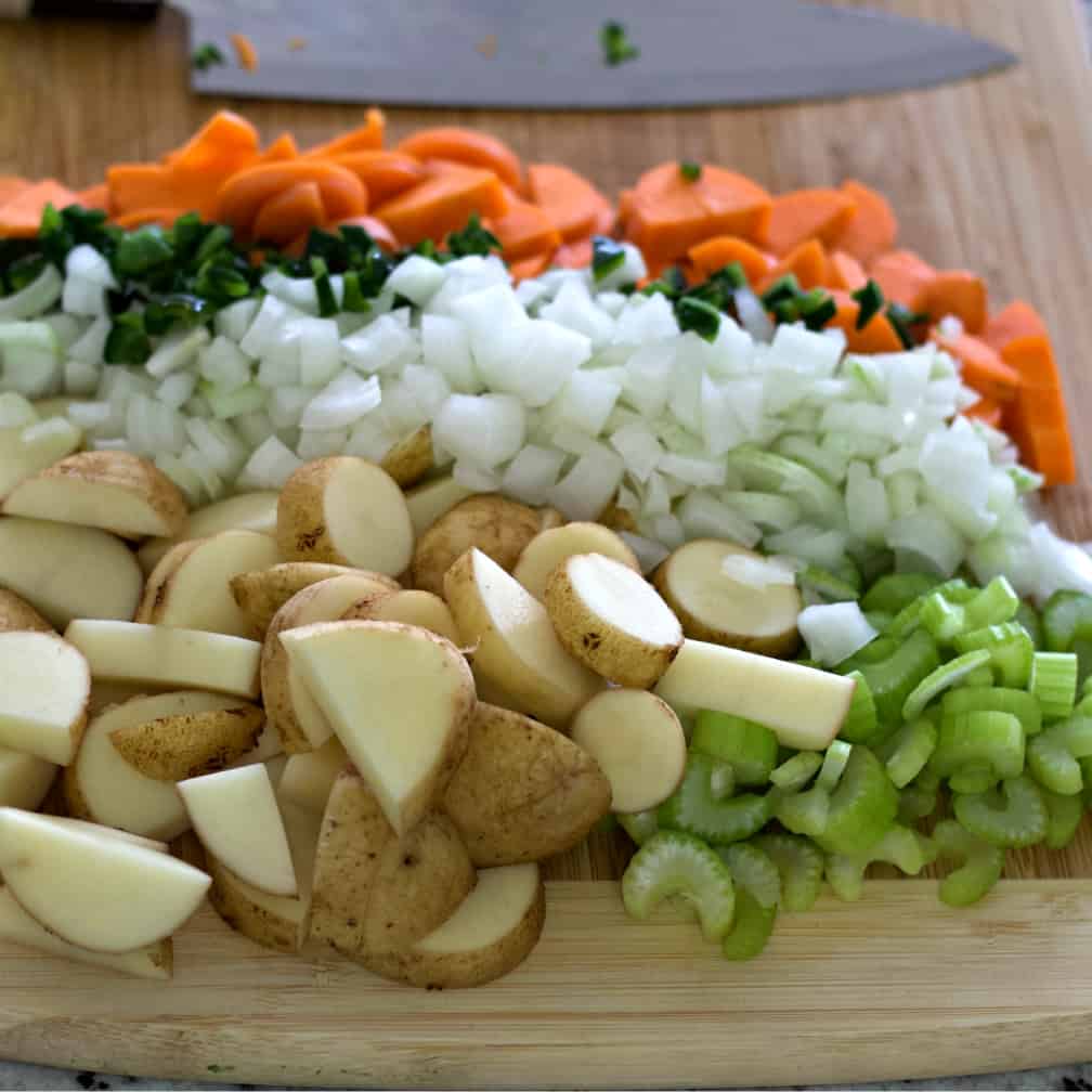 chopped vegetables