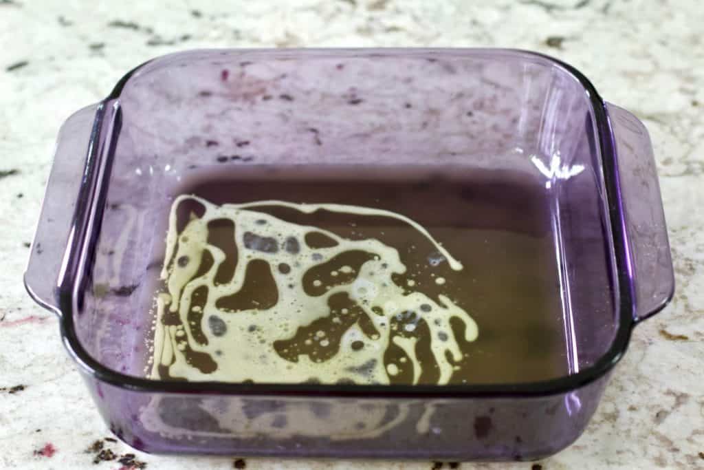 add melted butter to the pan