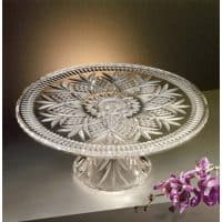 Godinger DUBLIN CAKE PLATE,Clear,12" cake plate with stand