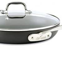 All-Clad HA1 Hard Anodized Nonstick Frying Pan with Lid, 12 Inch Pan Cookware, Medium Grey