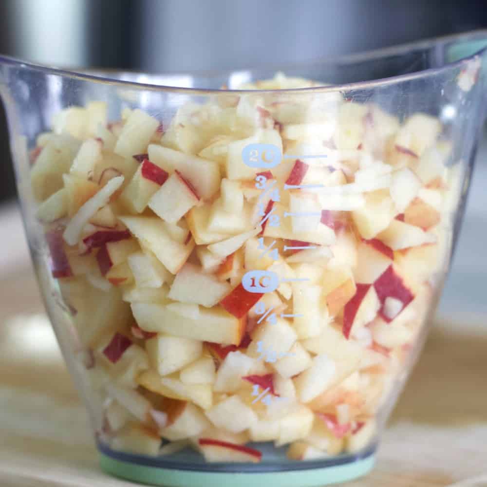 chop apples