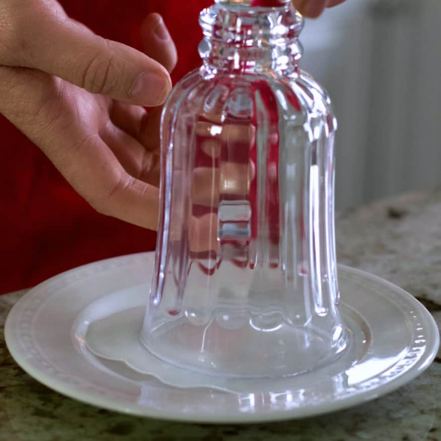 Rim the glass with simple syrup