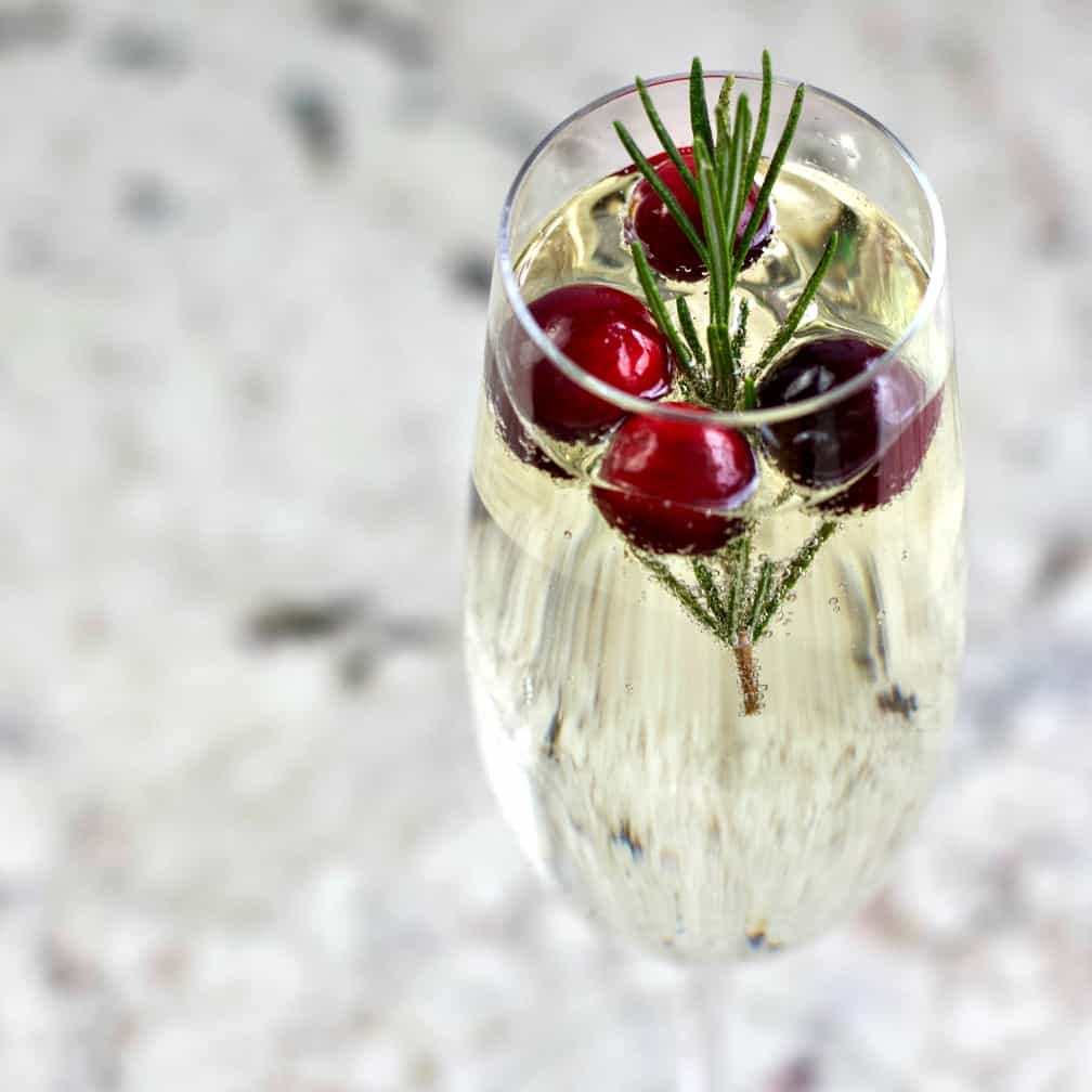 White Cranberry Mimosa Recipe with Rosemary 3 White Cranberry rosemary Mimosa Recipe