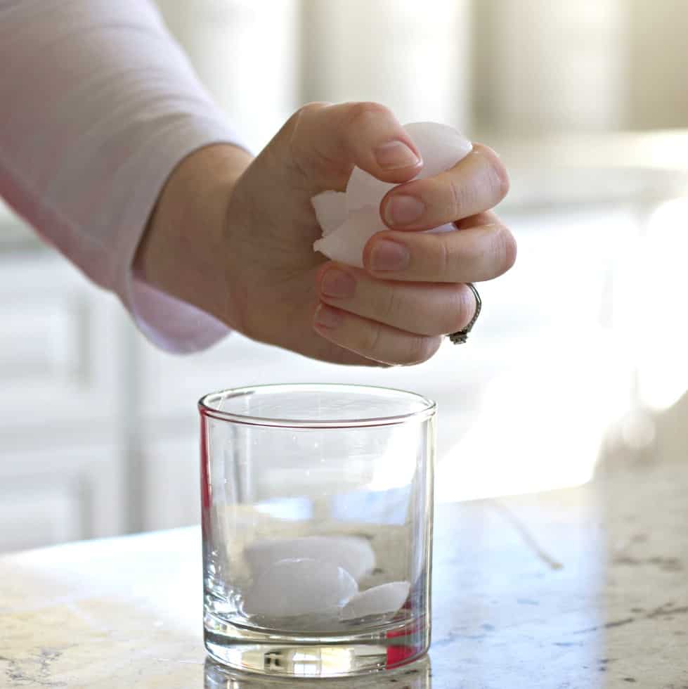 Fill your glass with ice