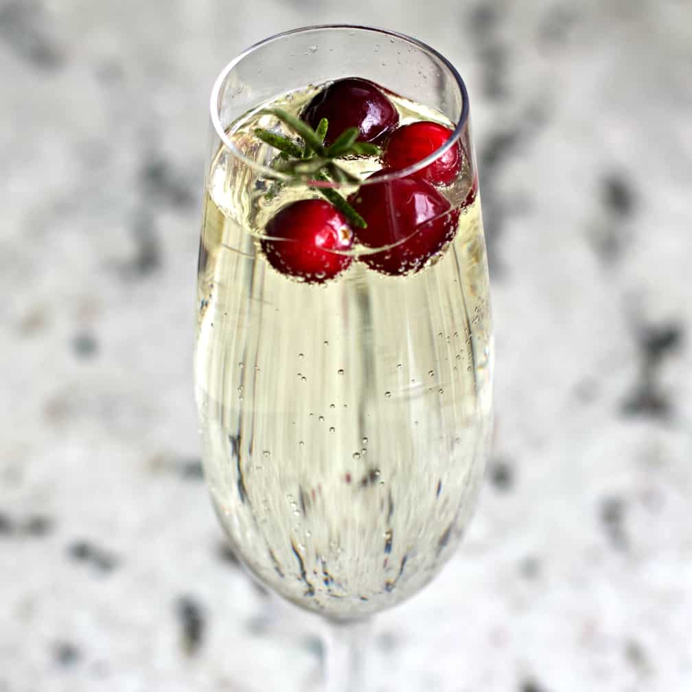 White Cranberry Mimosa Recipe with Rosemary 15 garnished mimosa