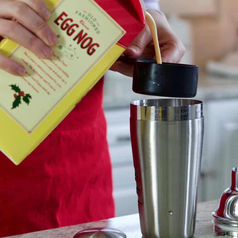 pour eggnog