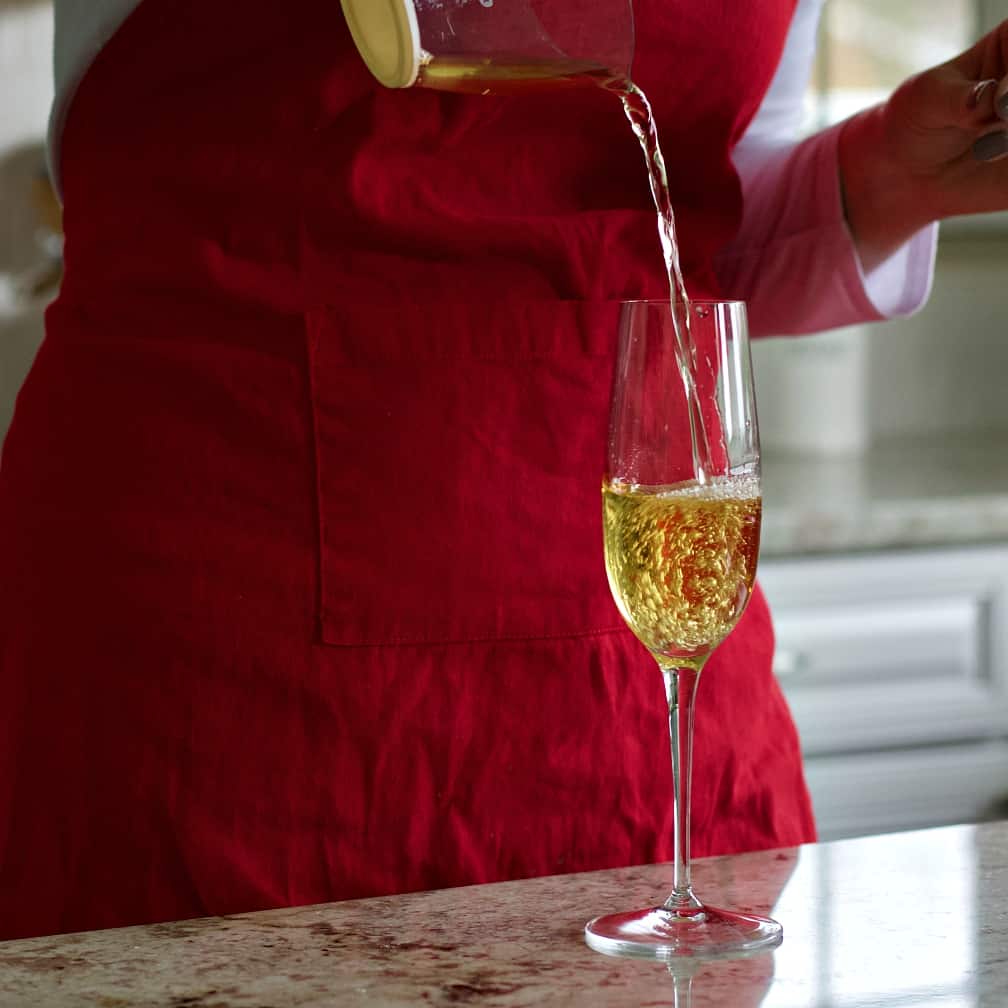 Pouring apple cider