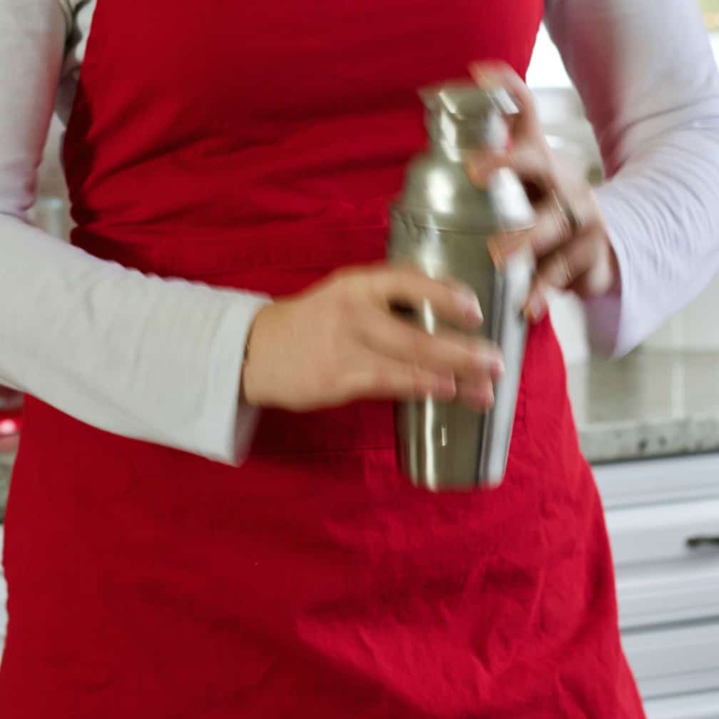 shaking a cocktail