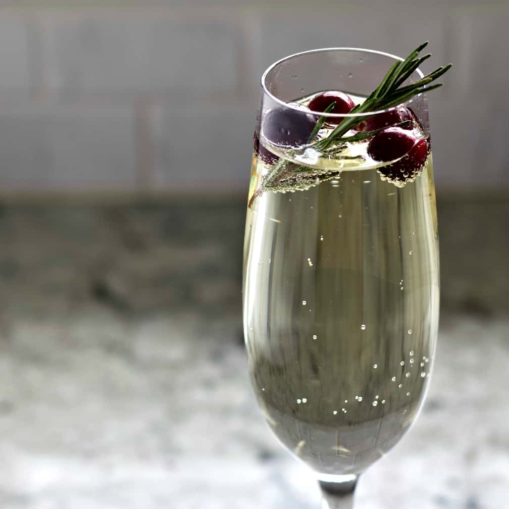 white cranberry mimosa